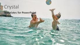  Presentation with father - Theme with happy-family-father-and-son background and a  colored foreground