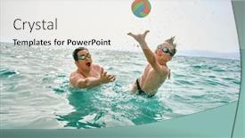  Presentation with togetherness - PPT layouts consisting of happy-family-father-and-son background and a  colored foreground