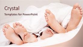  Presentation with feet - Cool new PPT theme with happy family feet backdrop and a lemonade colored foreground