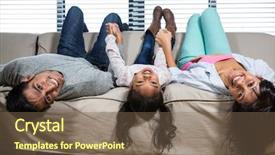  Presentation with moslem family - Cool new presentation with happy family hanging upside down in living room backdrop and a violet colored foreground