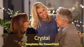  Presentation with tea party - Audience pleasing slides consisting of happy family having tea party backdrop and a  colored foreground