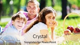  Presentation with weekend - Presentation theme consisting of happy-family-having-weekend background and a lemonade colored foreground