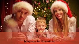  Presentation with atmosphere - Colorful PPT theme enhanced with happy-family-holiday-joyful-parents backdrop and a red colored foreground