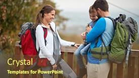  Presentation with family day - Theme having happy-family-in-lovely-moments background and a tawny brown colored foreground