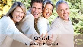  Presentation with free family - Cool new presentation with happy family in park father backdrop and a  colored foreground