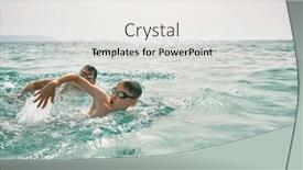  Presentation with togetherness - Presentation theme having happy-family-in-swimming-goggles background and a white colored foreground