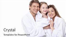  Presentation with british royal family - Slides enhanced with happy family in the robes background and a white colored foreground