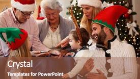  Presentation with family day - Presentation design with happy family is spending time background and a red colored foreground