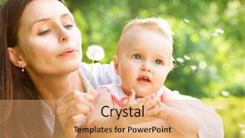  Presentation with mom baby - Slide set featuring beautiful mother and baby outdoors nature beauty mum and her child playing in park together outdoor portrait of happy family joy mom and baby background and a coral colored foreground