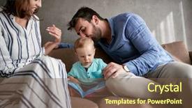  Presentation with lifestyle - Theme enhanced with happy family lifestyle - happy young background and a tawny brown colored foreground