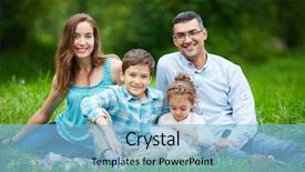  Presentation with members - PPT layouts featuring happy family members relaxing background and a light blue colored foreground