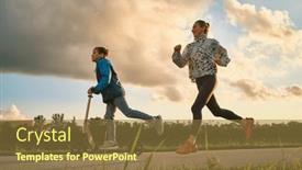  Presentation with child health care - Slide set with happy-family-mother-and-child background and a tawny brown colored foreground