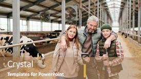  Presentation with livestock - Beautiful presentation featuring happy-family-of-father-mother backdrop and a coral colored foreground