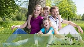  Presentation with children parents - Presentation featuring happy-family-of-parents background and a yellow colored foreground