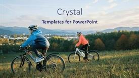  Presentation with learn - Presentation consisting of happy-family-outdoors-mother background and a sky blue colored foreground