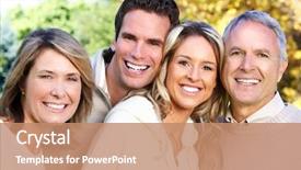  Presentation with nature - PPT layouts having happy family over park nature background and a coral colored foreground