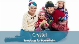  Presentation with british royal family - Colorful presentation design enhanced with happy family portrait in warm backdrop and a teal colored foreground