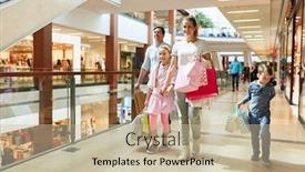  Presentation with family shopping - Audience pleasing PPT layouts consisting of happy-family-shopping-with-many backdrop and a mint green colored foreground