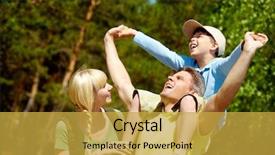 Presentation with country - Beautiful PPT theme featuring happy family spending great backdrop and a  colored foreground