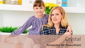  Presentation with family time fishing - Audience pleasing slide set consisting of happy-family-spending-time-together backdrop and a coral colored foreground