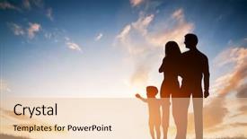  Presentation with parents - Presentation with happy family together parents background and a lemonade colored foreground