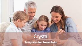 Presentation with living room family - PPT layouts with happy family using a tablet background and a  colored foreground