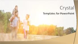  Presentation with wheat - Slide set having wheat field with yellow lens background and a cream colored foreground