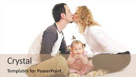  Presentation with happy baby - PPT theme enhanced with happy family with beautiful baby background and a  colored foreground