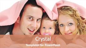  Presentation with baby smile - PPT layouts featuring happy family with beautiful baby background and a  colored foreground