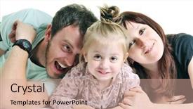  Presentation with baby smile - Audience pleasing presentation theme consisting of happy family with beautiful baby backdrop and a  colored foreground