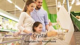  Presentation with weighing scale - Cool new presentation theme with happy family with child weighing backdrop and a coral colored foreground