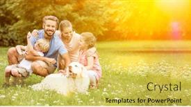  Presentation with family children - Amazing presentation design having happy-family-with-children backdrop and a yellow colored foreground