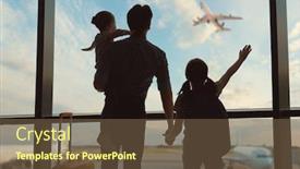  Presentation with family children - Slide deck consisting of happy-family-with-children background and a tawny brown colored foreground