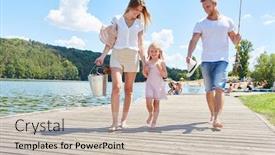  Presentation with daughter - Theme featuring happy-family-with-daughter background and a soft green colored foreground