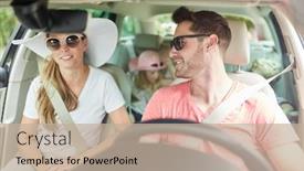  Presentation with happy kids - Colorful slides enhanced with happy-family-with-two-kids backdrop and a mint green colored foreground