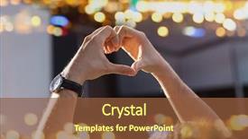  Presentation with music sign people - Audience pleasing slides consisting of happy fan hands showing heart backdrop and a tawny brown colored foreground