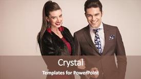  Presentation with lovers - Amazing PPT theme having happy fashion woman holding her lovers arm while laughing at the camera backdrop and a tawny brown colored foreground