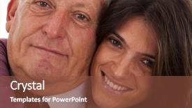  Presentation with daughter - Colorful slides enhanced with happy father and daughter giving backdrop and a tawny brown colored foreground