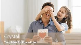  Presentation with happy-holiday - Audience pleasing slide set consisting of happy-father-s-day-children backdrop and a coral colored foreground
