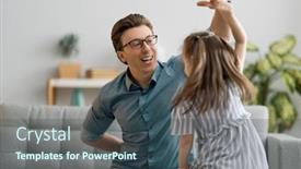  Presentation with togetherness - Audience pleasing slide set consisting of happy-father-s-day-dad backdrop and a ocean colored foreground