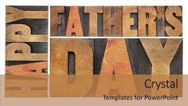  Presentation with antique - Audience pleasing slide set consisting of happy father's day - isolated backdrop and a coral colored foreground