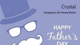 Presentation with purple animated - Theme with happy fathers day against purple background and a light blue colored foreground
