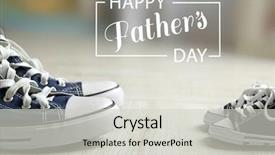  Presentation with father - Colorful presentation theme enhanced with happy father's day concept backdrop and a light gray colored foreground