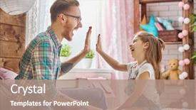  Presentation with kid s happy fathers day - Amazing presentation having happy father's day dad backdrop and a coral colored foreground