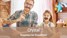  Presentation with family day - Cool new presentation design with happy father's day dad backdrop and a coral colored foreground