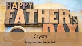  Presentation with greeting card - Presentation theme consisting of happy father's day greeting background and a coral colored foreground