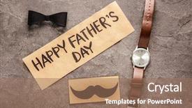  Presentation with decor - Slides featuring happy father's day inscription background and a coral colored foreground
