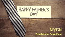  Presentation with father - Slides enhanced with happy father's day inscription background and a tawny brown colored foreground