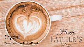  Presentation with kid s happy fathers day - Colorful PPT layouts enhanced with happy fathers day message next backdrop and a coral colored foreground