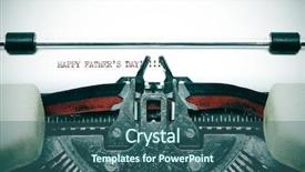  Presentation with kid s happy fathers day - Slide set enhanced with happy fathers day written background and a ocean colored foreground